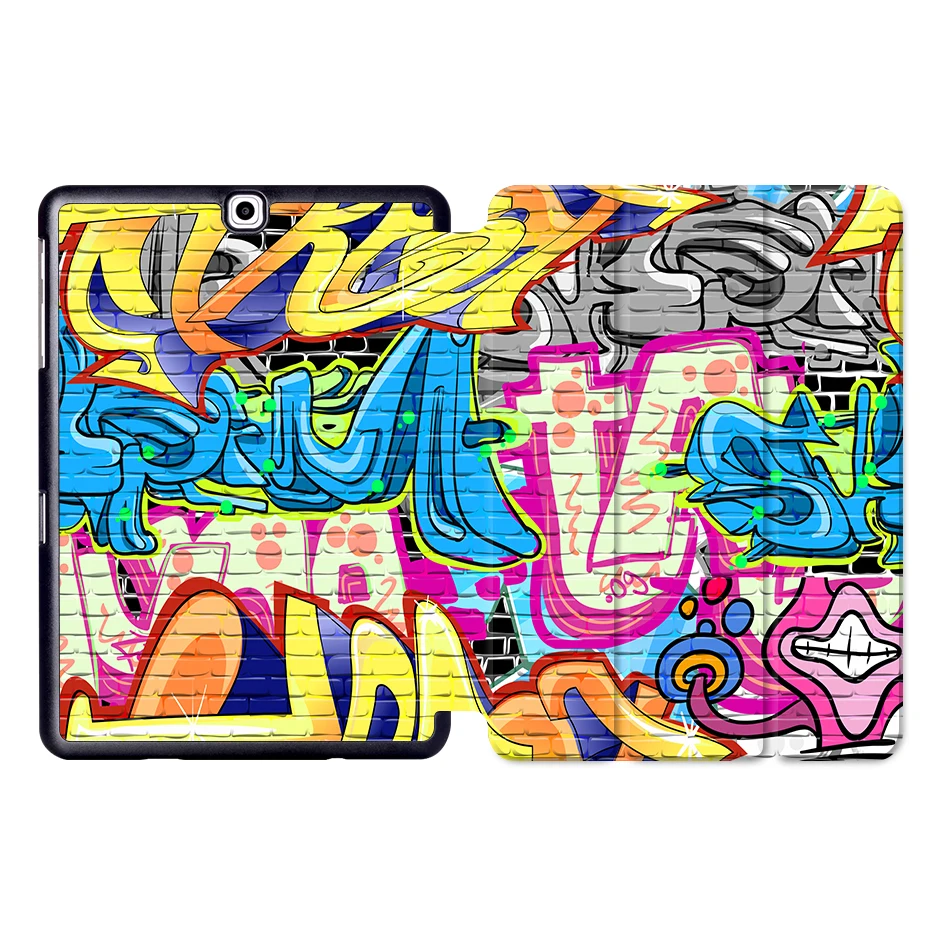 SS14 MTT граффити из искусственной кожи чехол для samsung Galaxy Tab A 9,7 дюймов SM-T550 SM-T555 SM-P550 SM-P555 Flip Fold смарт-чехол для планшета чехол - Цвет: SS14