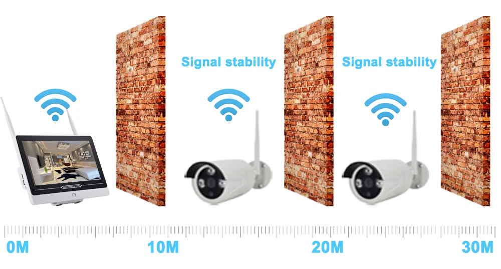 8CH домашняя система безопасности Wifi CCTV беспроводной NVR комплект 1" ЖК монитор 1080P 2.0MP наружная IP камера P2P комплект видеонаблюдения