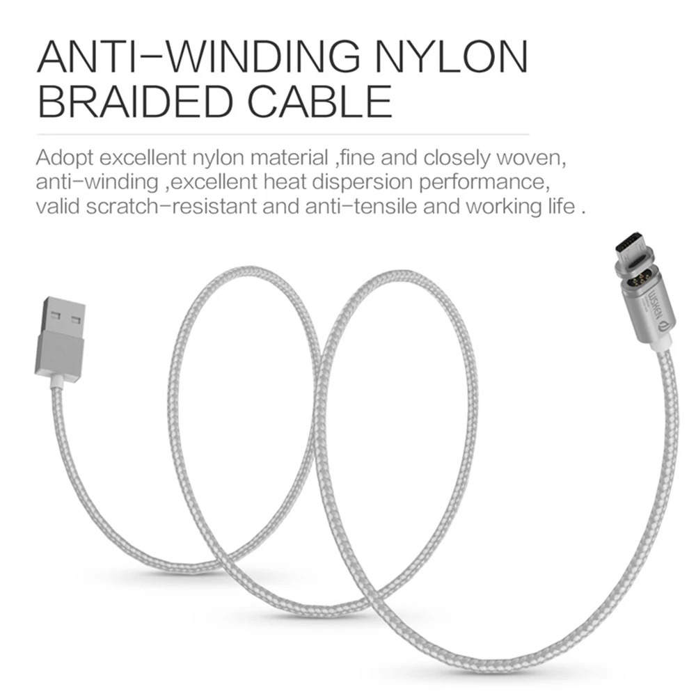 Магнитный зарядный кабель WSKEN Mini 2 USB Type C Micro для быстрой зарядки Samsung galaxy S9 S8 Huawei