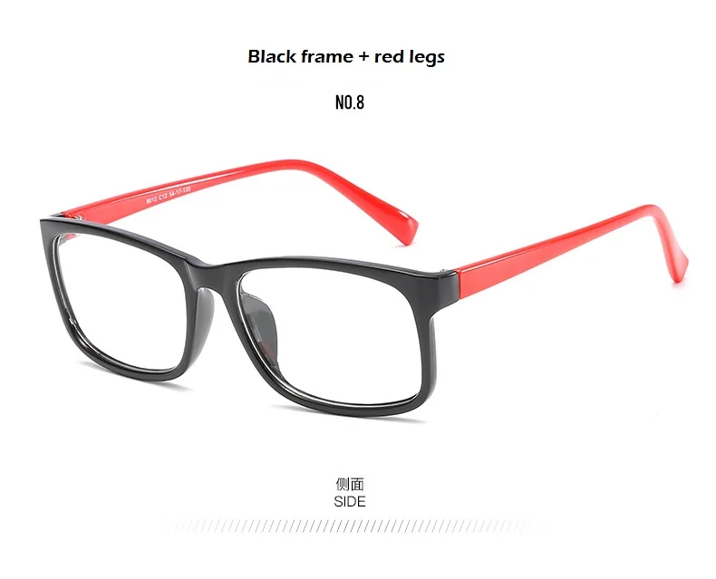 black red Классические Мужские квадратные оправы для очков, брендовые дизайнерские модные женские украшения для ногтей, оптические очки для чтения - Цвет оправы: black red