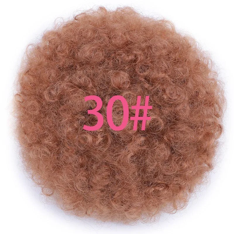 #4 Miss wig короткий кудрявый конский хвост шнурок высокий слоеный зажим для наращивания волос Синтетические африканские Афро-американский прическа - Цвет: #4