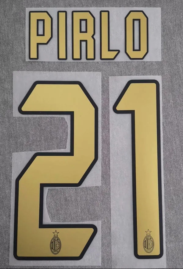 21 Pirlo 2006 2007 KAKA Nameset Ретро Ronaldinho Пирло Шевченко инзаги малдини Неста Nameset футбольный патч с принтом - Цвет: 21 Pirlo