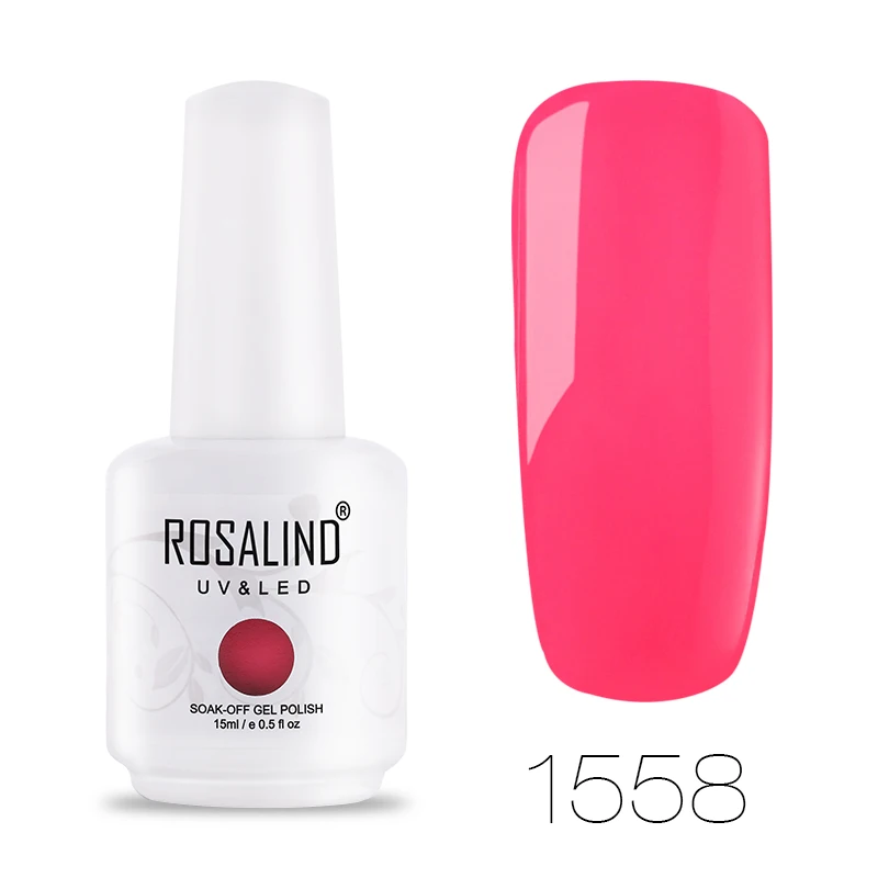 RH1558 ROSALIND Гель-лак для ногтей гель 1 шт. 15 мл чистый цвет замачивающийся Гель-лак для покраски УФ светодиодный Полупостоянный Гель-лак для нейл-арта - Цвет: RH1558