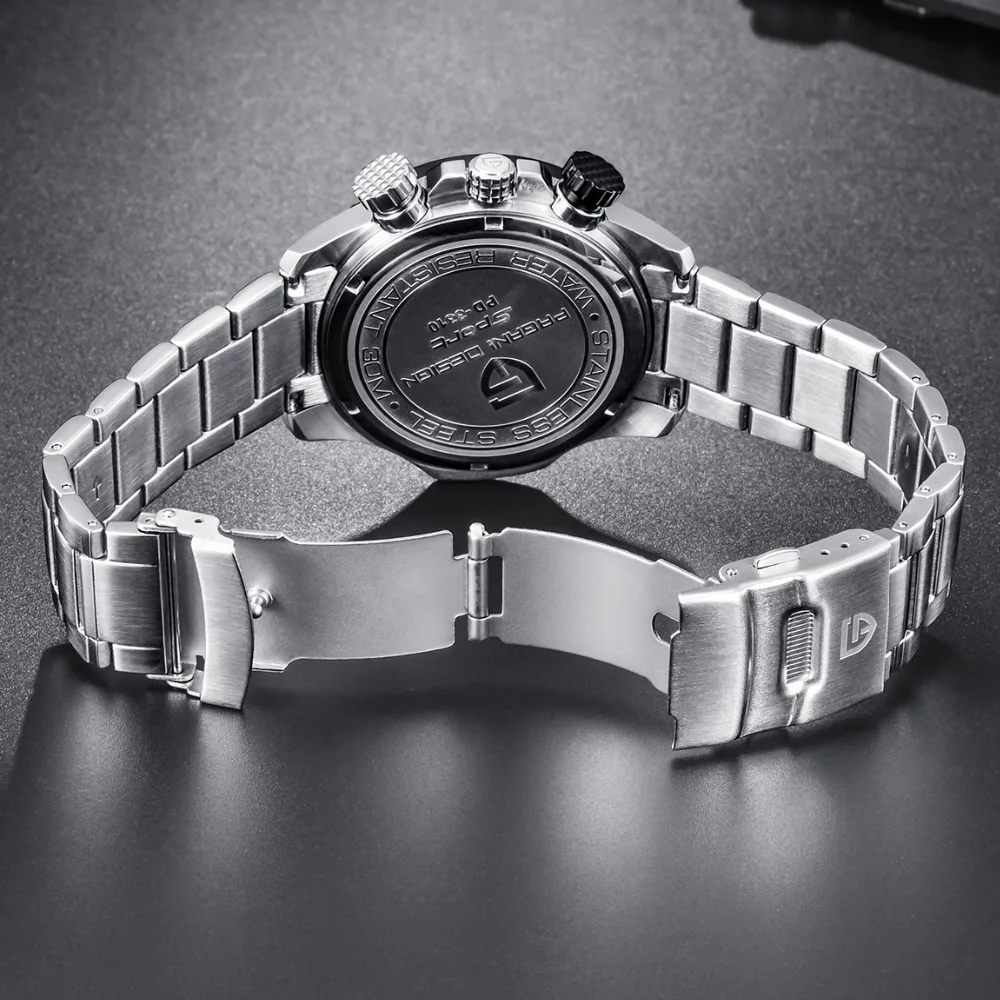 PAGANI DESIGN Men's Quartz Watches Solid Stainless Steel Man Wristwatches Business Military Mens Watch Chronograph Date Clock | Наручные