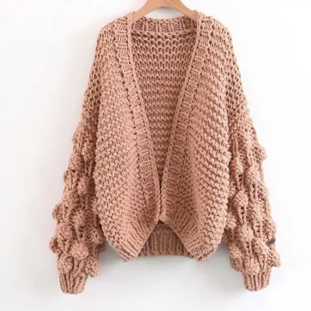 khaki sweater Neploe, ручная вязка, Одноцветный, Chaqueta Mujer, длинный рукав, свободный, Roupas Feminina, v-образный вырез,, Осень-зима, Модный женский свитер, 67942 - Цвет: khaki sweater