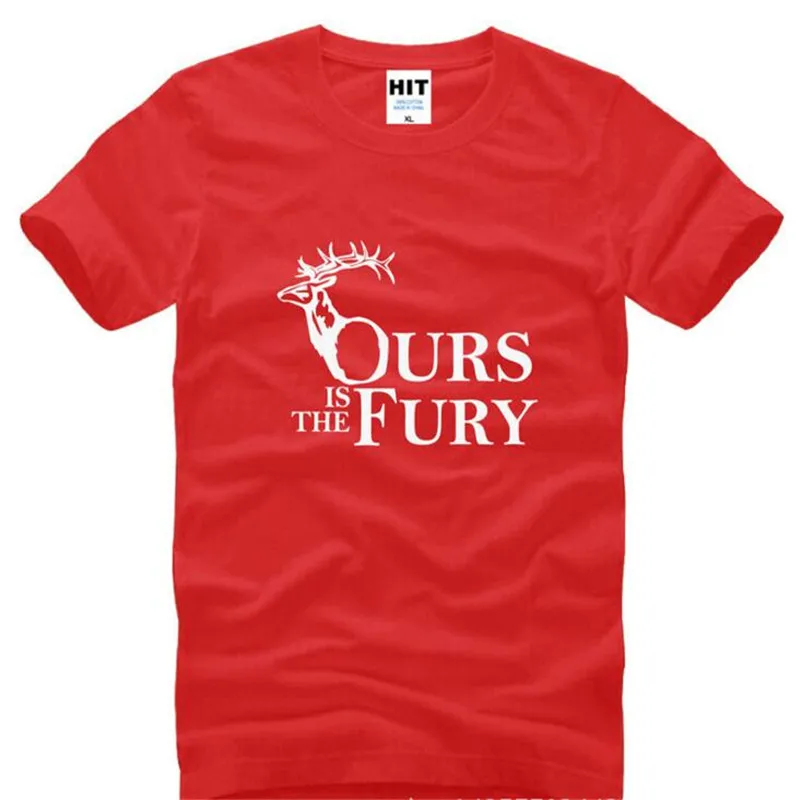 Мужская футболка с принтом House Baratheon Ours Is The Fury новая летняя Стильная хлопковая