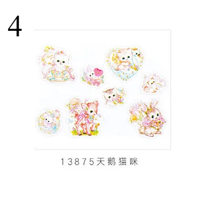 4 32 шт. Kawaii наклейки для кошек милые бронзовые канцелярские наклейки Новинка клейкие наклейки для девочек Скрапбукинг дневник Альбомы для фото - Цвет: 4