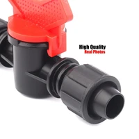 20pcs 16 drip irrigation pe pipe valve connector 16mm water tape joint fittings watering system lock nut tube hose connectors