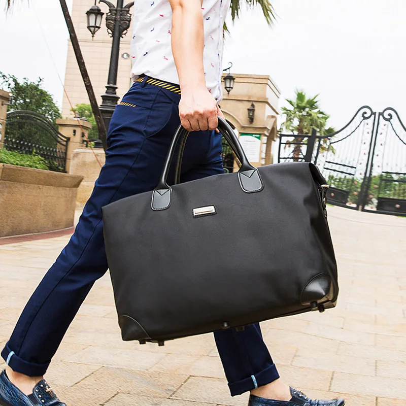 Вместительные мужские дорожные сумки водонепроницаемый чемодан из ткани