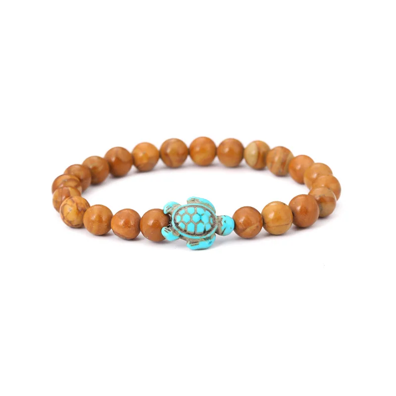 Летние Стильные морские бусины в виде черепахи браслеты для женщин и мужчин