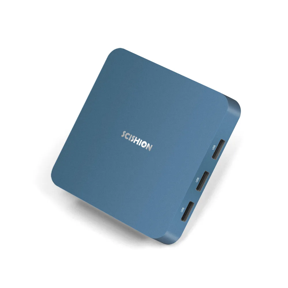 Новое поступление Android 8 1 ТВ коробка SCISHION AI одного голоса Управление RK3328 2G/16G BT4.0 USB