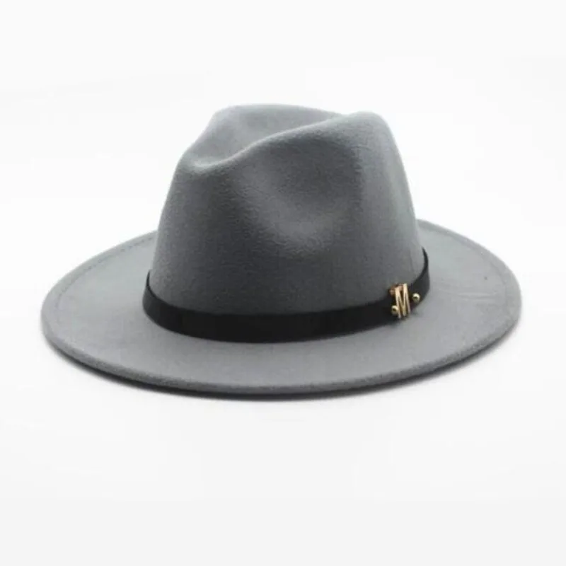 

11 color New Fashion Wool Women's Black Fedora Hat For Laday Woolen Wide Brim Jazz Church Cap Vintage Panama Sun Top Hat