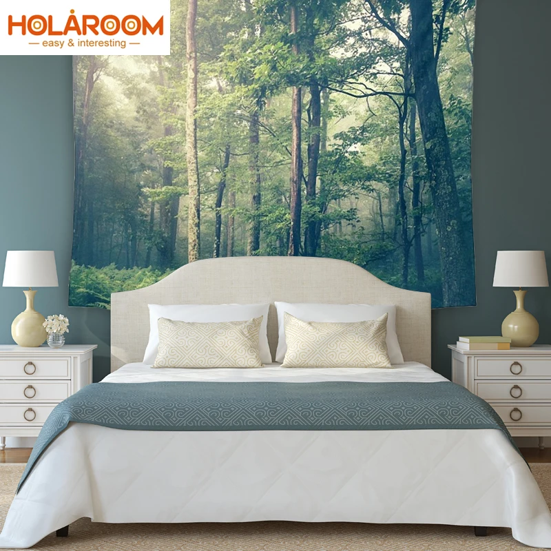 

Scenery Tapestry Polyester Forest Wall Hanging Tapestries Throw Mat Home tablecloth Bedspread Blanket Rug For Living Room Decor