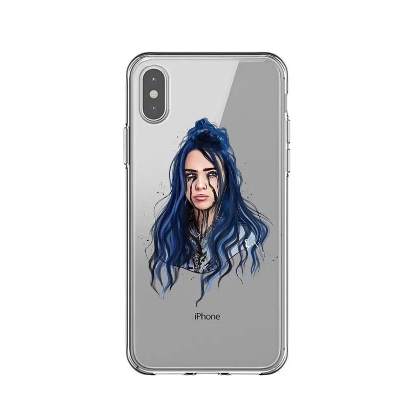 Billie eilish задняя крышка для iPhone X 7 6 S Plus 5 5S SE чехол телефона ТПУ случаях Coque 8