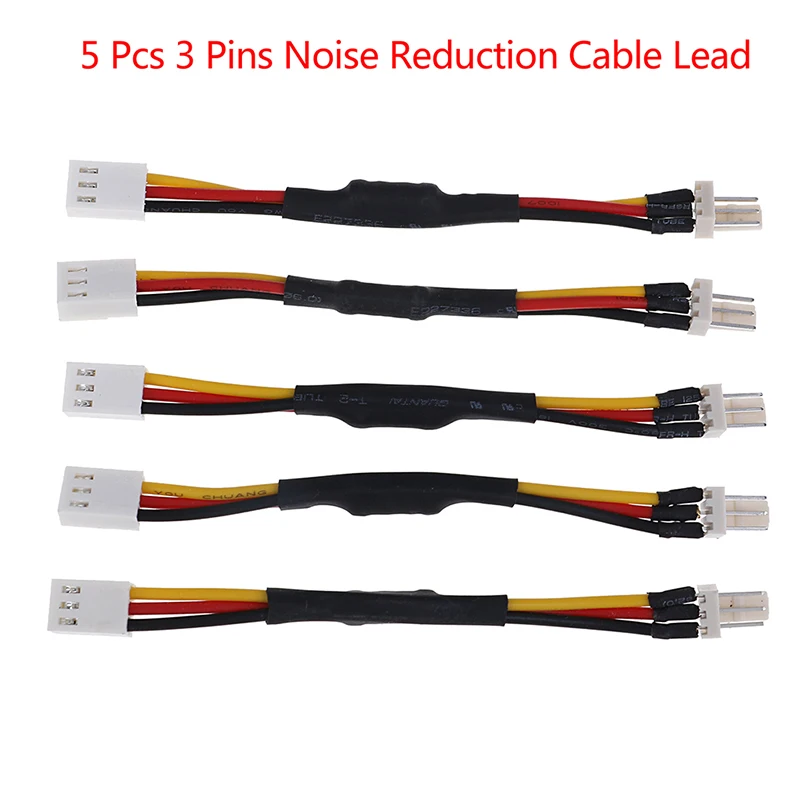 

5Pcs 3Pins Noise Reduction Cable Lead For PC Cooling Fan