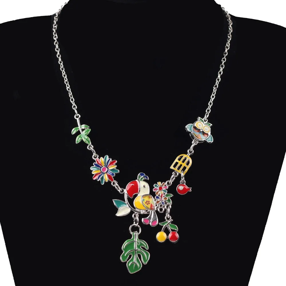 Женское колье с подвеской в виде птицы вишни|jewelry for women|women pendantnecklace women |