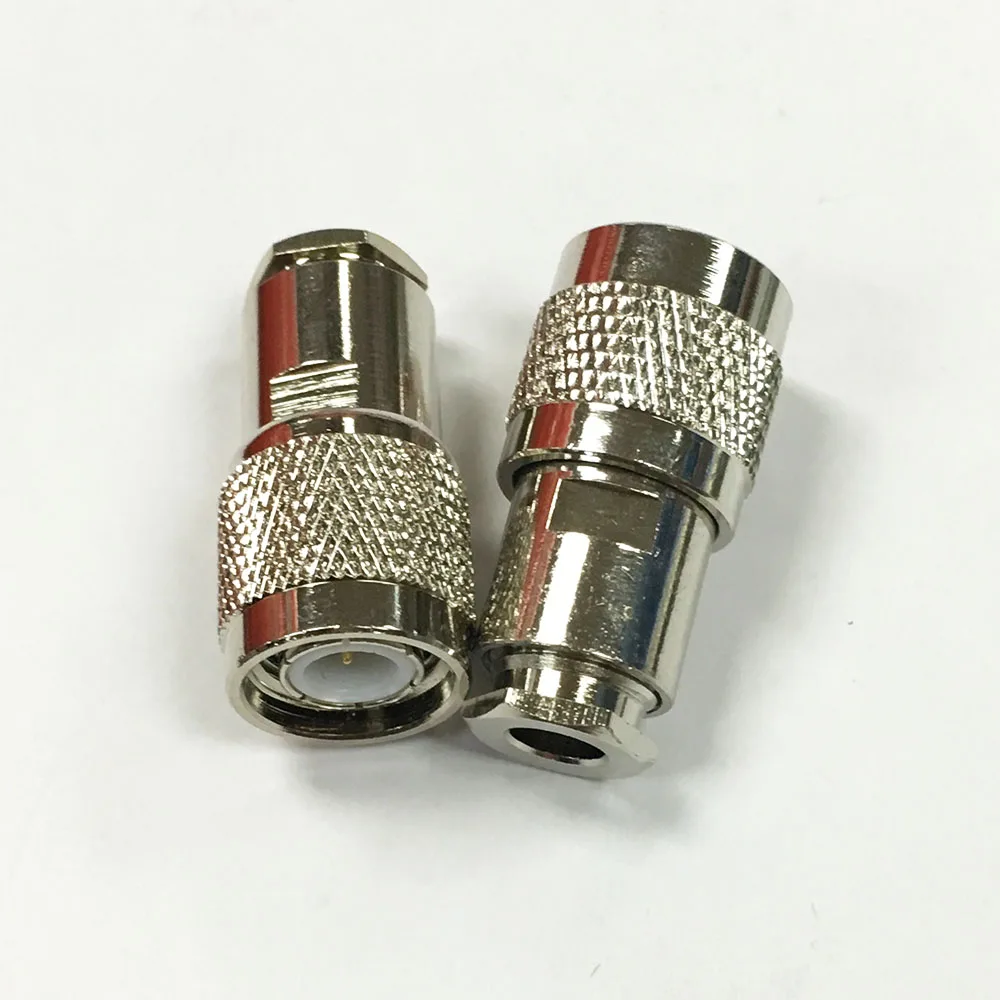 5Pcs Mini Jack Plug RF Connector TNC Male Clamp RG58 RG142 LMR195 RG400 Cable Straight Wire Body Brass | Обустройство дома