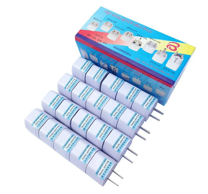 

100pcs Travel Charger AC Electrical Power UK AU EU To US Plug Adapter Converter USA Universal Power Plug Adapter Connector