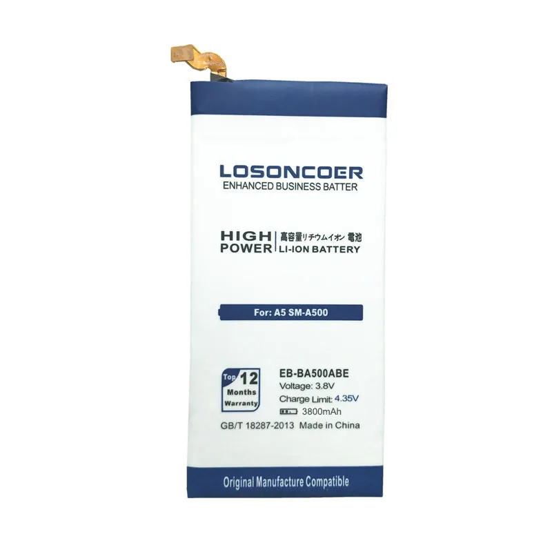 LOSONCOER 3800 мач EB BA500ABE аккумулятор для Samsung Galaxy A5 2015 A5000 A5009 A500F A500H SM A500 A500K Free