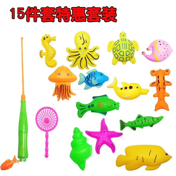 Детские игрушки для ванной рыболовная модель магнитный Набор ванны детские