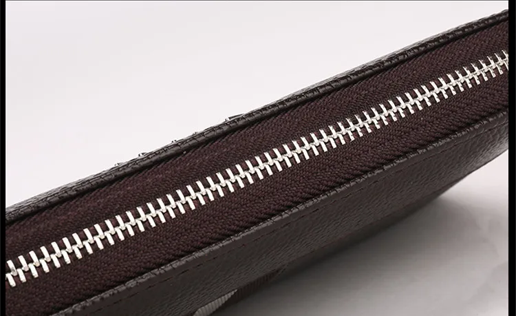 FEIDIKABOLO, роскошный бренд, натуральная кожа, клатч, мужской кошелек, Carteira masculina, на молнии, мужские кошельки, в полоску, черный кошелек для мужчин, 816