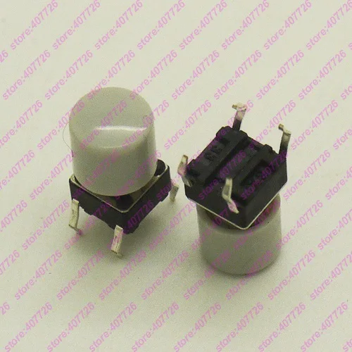 10 шт. 6X6X7,3 мм(H = 11 мм с крышкой) 4PIN DIP& SMT мгновенная тактовая кнопка Верхняя квадратная головка тактические ключи переключатель мини кнопка