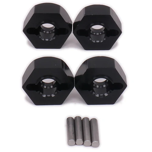 Черный RCAWD шестигранник колеса Hub адаптер для Rc автомобиля 1/12 Wltoys L959 L969 L979 L202 L212 L222 K959 Диаметр 12 мм Толщина 5 мм - Цвет: Черный