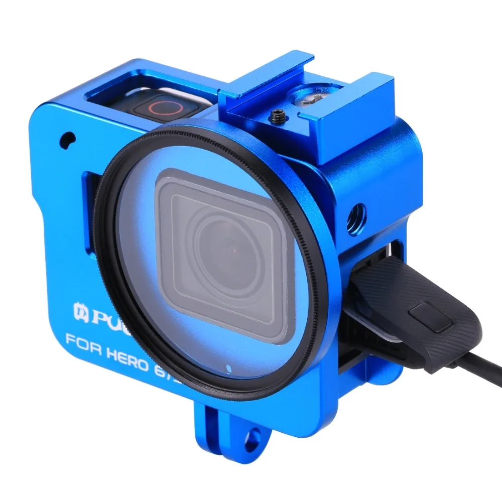 Корпус рамка для GoPro HERO 7 черный 6/5 жесткая Защитная клетка+ 52 мм УФ-объектив чехол для Go Pro Hero2018 7 6 5 Аксессуары