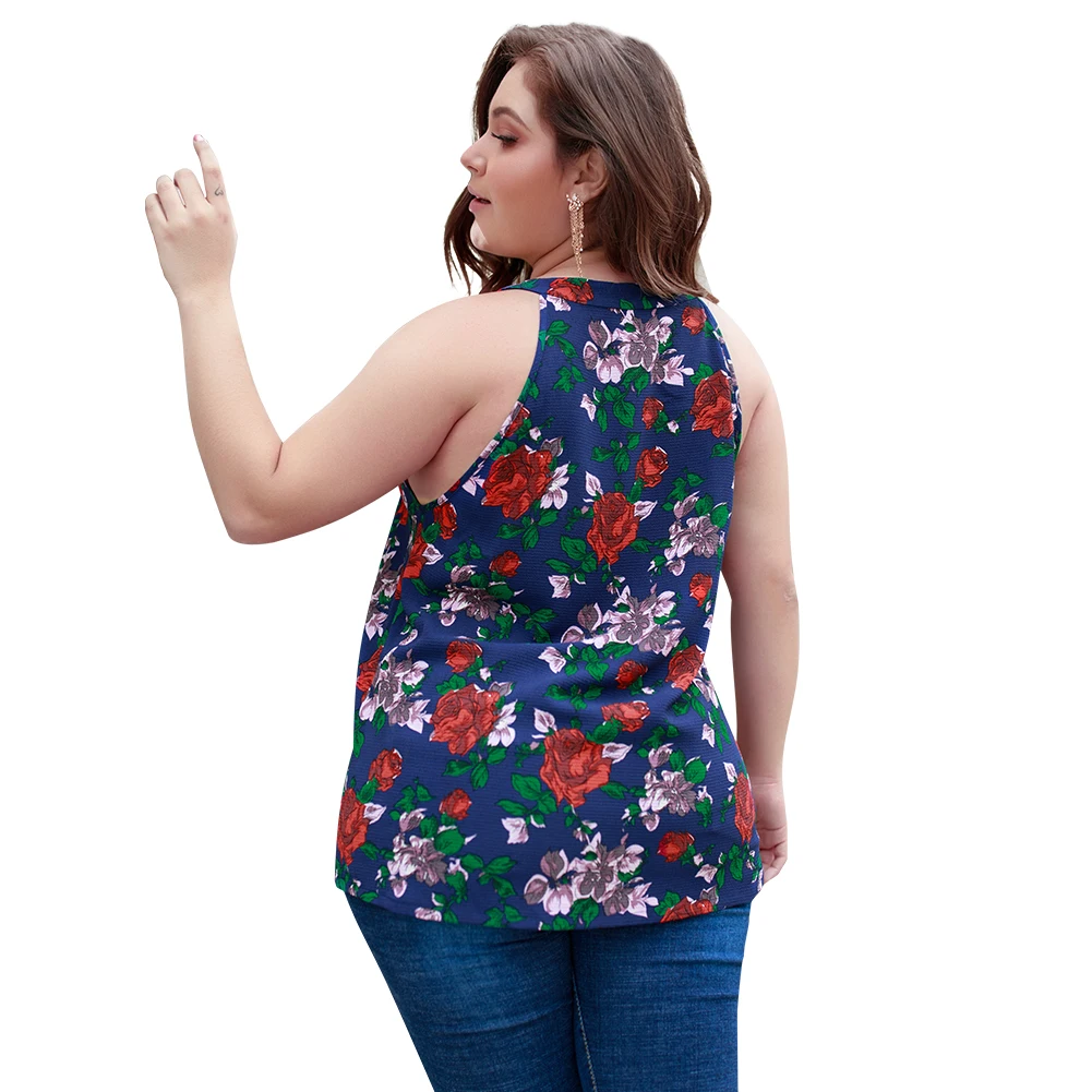 Женская майка большого размера Летняя Сексуальная кружевная без рукавов с