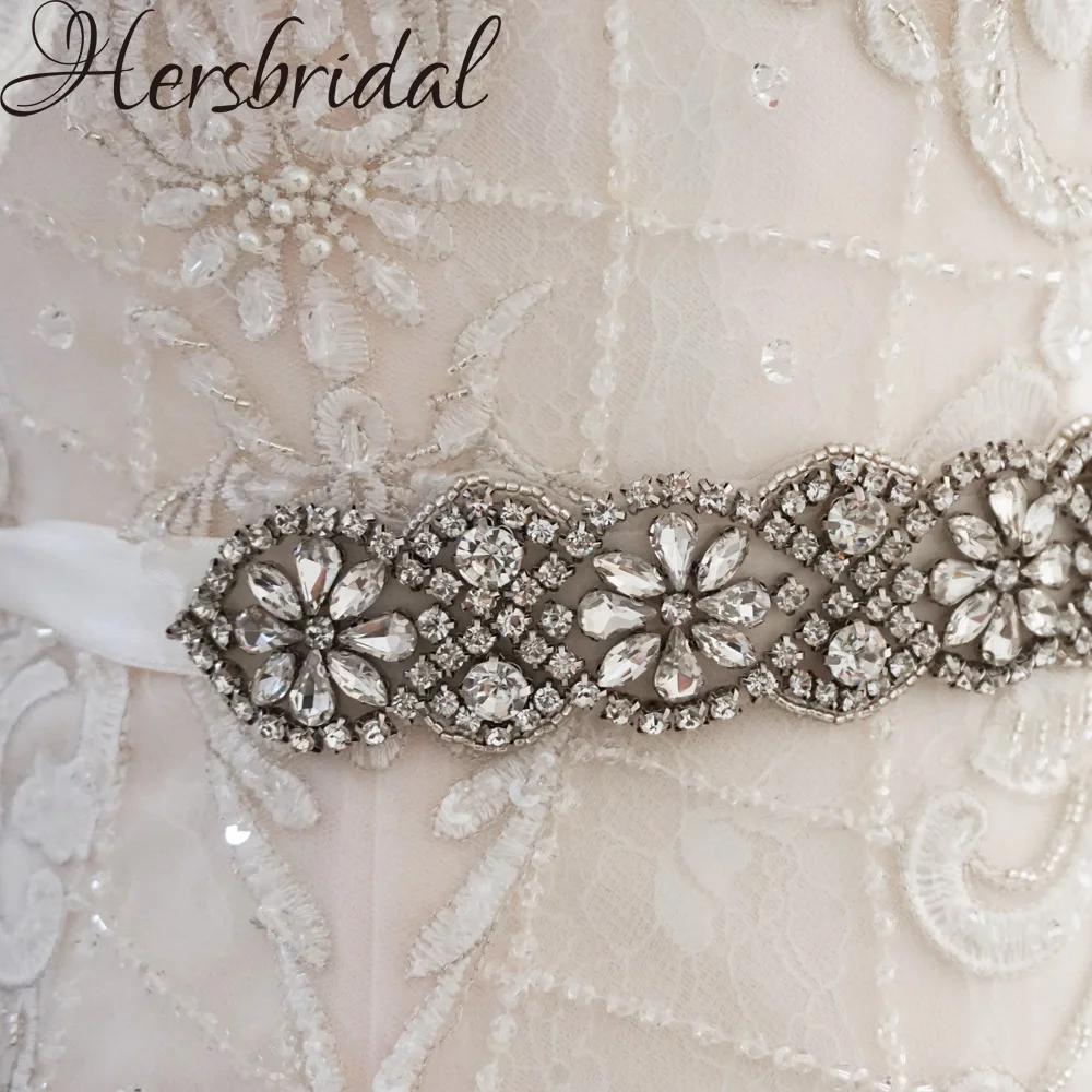 Luxury Crystal Bridal Belt Handmade Rhinestone Sash For Wedding Dress Antique Silver Accessories | Свадьбы и торжества