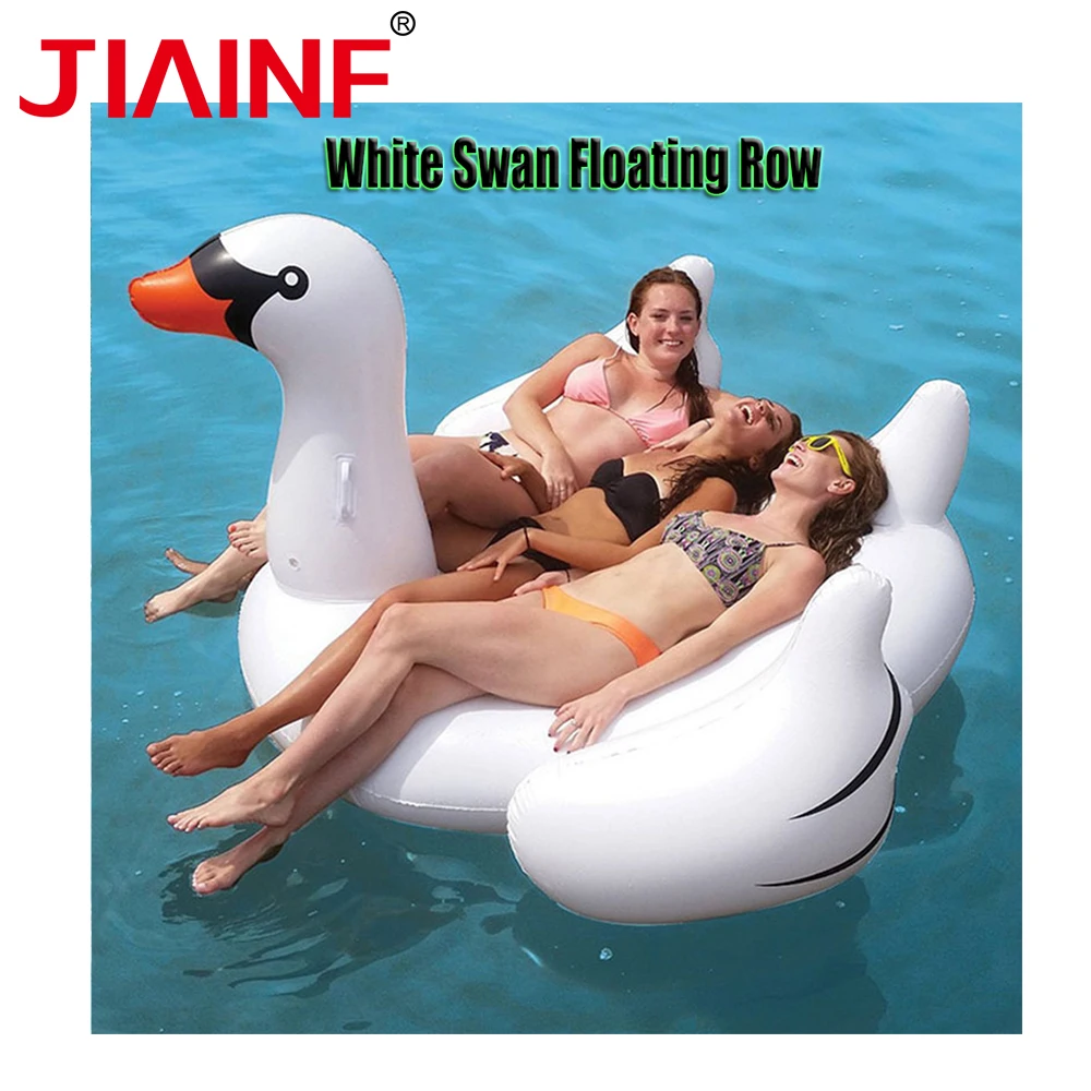 Фото JIAINF Лидер продаж гигантские надувные езда Белый лебедь воды подушки для бассейна