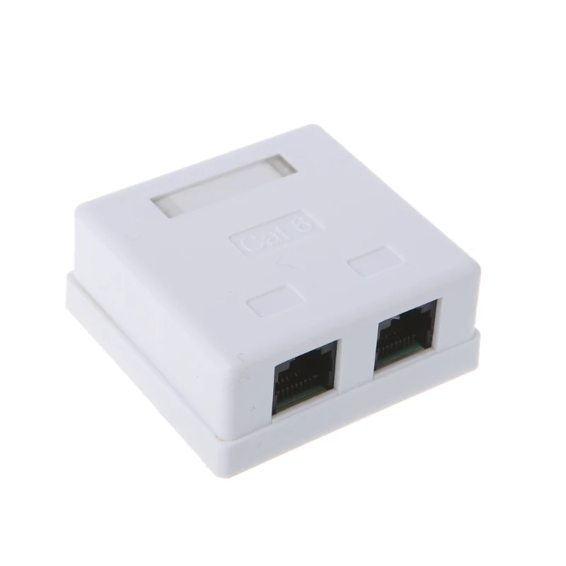 RJ45 распределительная коробка CAT6 Сетевой разъем 2 порта настольный удлинитель
