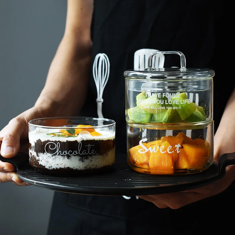 Банка из хрустального стекла latte стаканы для хранения sweet баночки торта