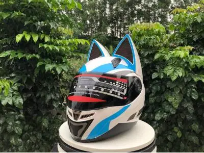 Горячая распродажа! Женский мотоциклетный шлем NITRINOS с кошачьими ушками