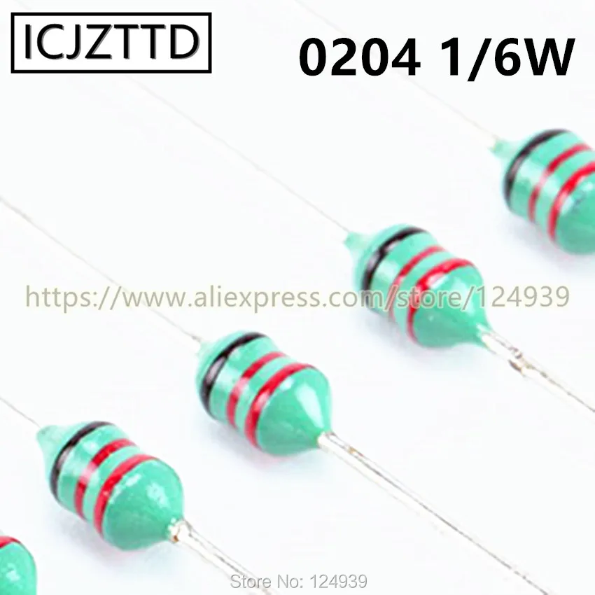 Индуктор 0204 1/8 Вт 0 125 индуктивность цветного кольца 2.7UH 2R7M 3.3UH 3R3K 3.9UH 3R9K 4.7UH 4R7K 5.6UH 5R6K