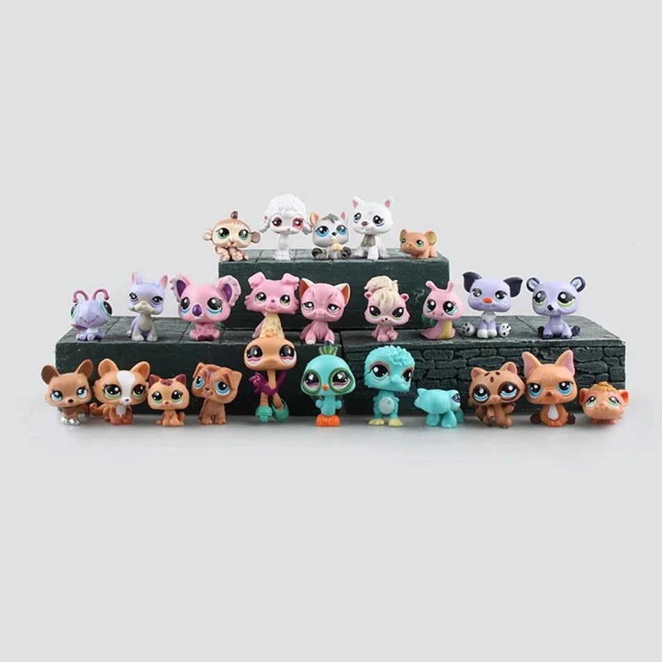21 Стиль Мультфильм Игрушки Littlest Pet Shop Lps Животные Кошки Собаки Фигурку Дети Baby
