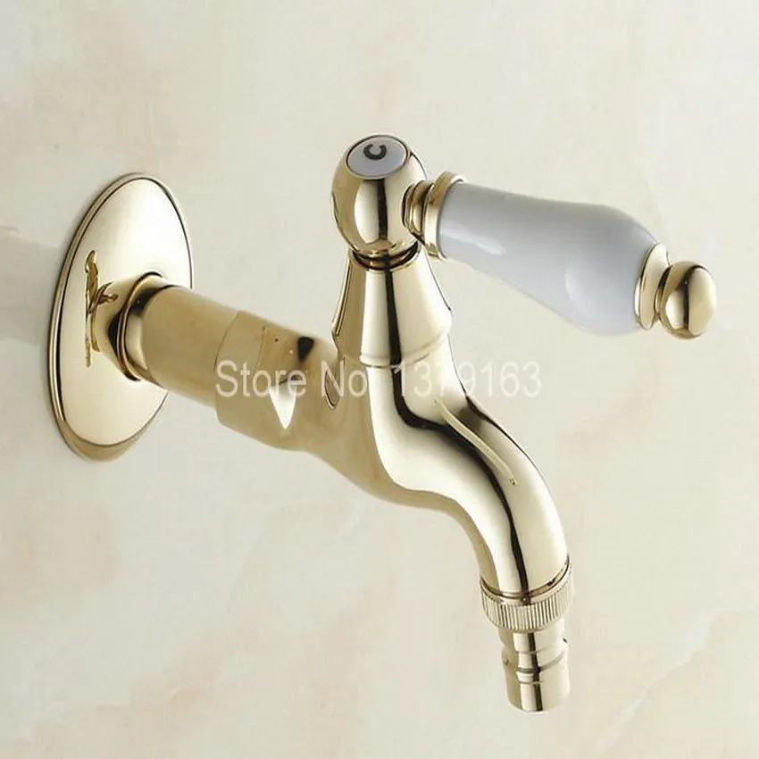 Полированная золотистая латунь сверхдлинная Швабра для стирки ванной настенный