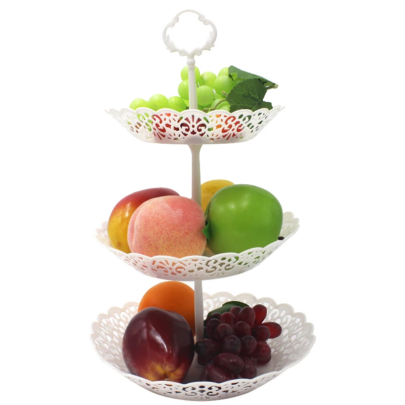 Новые 3 слойные полые тарелки для фруктов экологичные полипропиленовые сухих