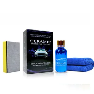 Жидкое керамическое покрытие для автомобиля, 30 мл, устойчивое к царапинам супергидрофобное стекло твердостью 9H