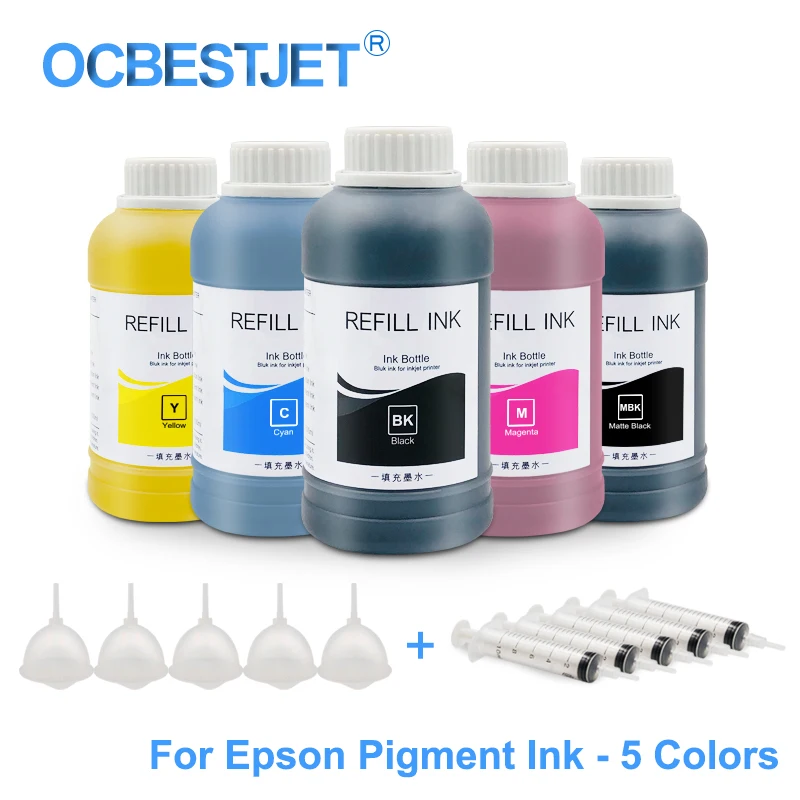 Набор пигментных чернил для Epson 250 7700 T3000 T5000 T7000 T3200 T5200 T7200 T3070 T3270 T5270 T7270 5x9700