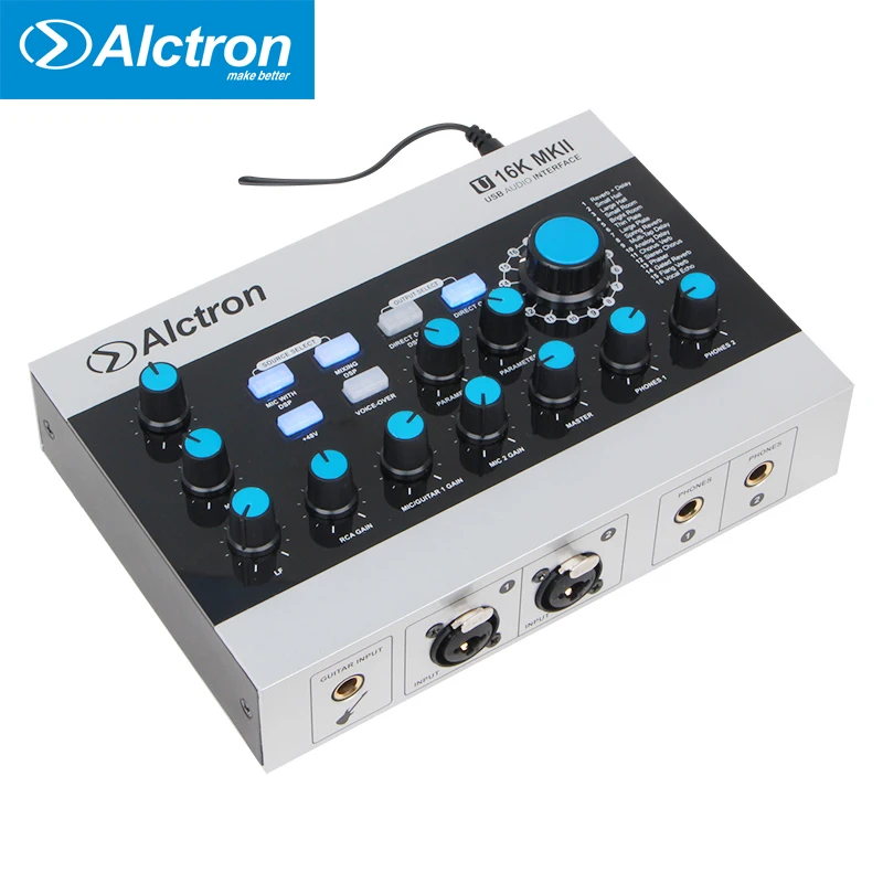 Звуковая карта Alctron U16K MKII USB аудио интерфейс полнофункциональный