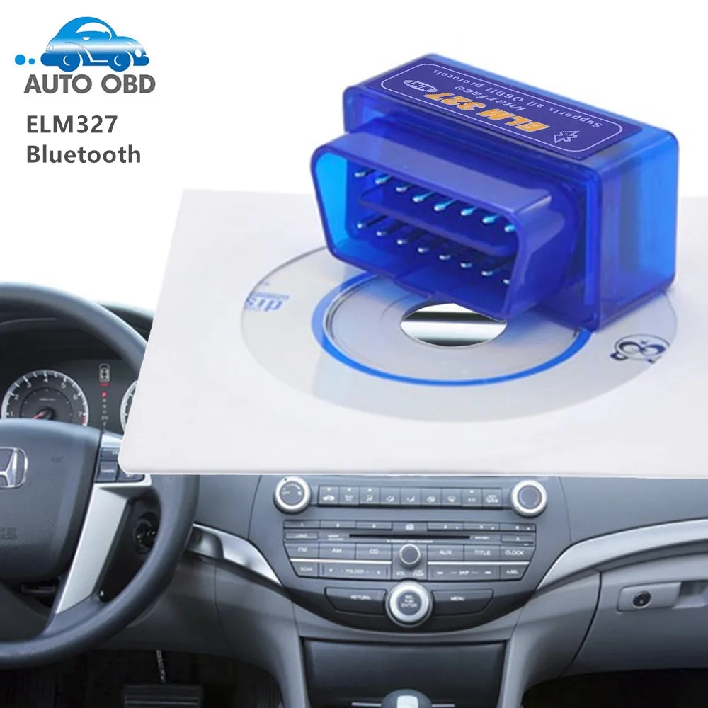 Bluetooth сканер ELM327 V2.1 белый супер мини OBD2 смарт считыватель кодов поддержка всех