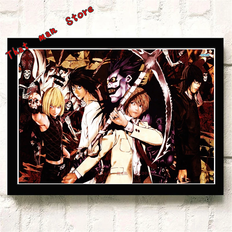 DEATH NOTE мультфильм анимация комиксы высокой четкости печати Плакат кафе украшения ребенок подарок на день рождения картины без рамки - Цвет: Лиловый