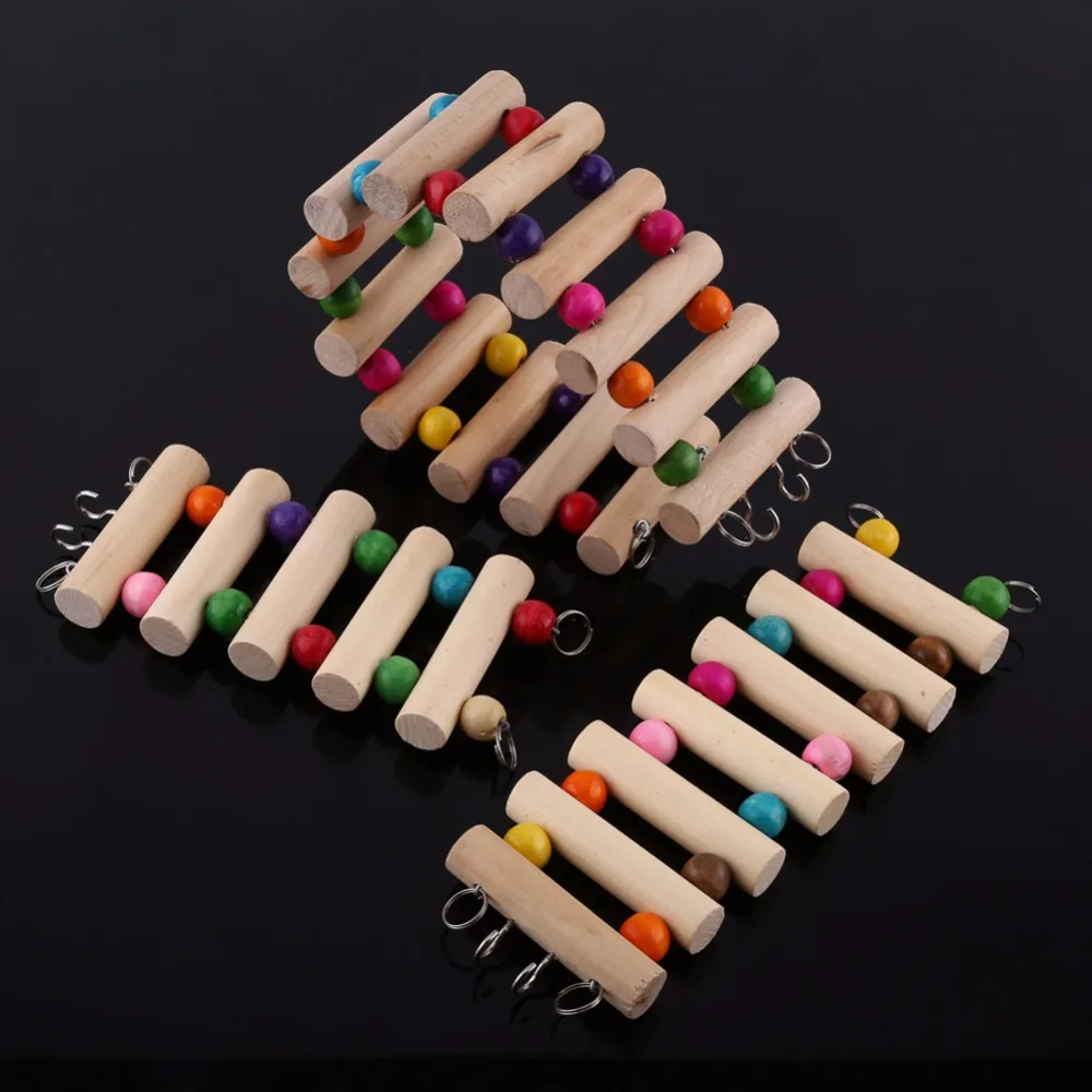 Деревянные жевательные игрушки для птиц Висячие домашних животных клетка