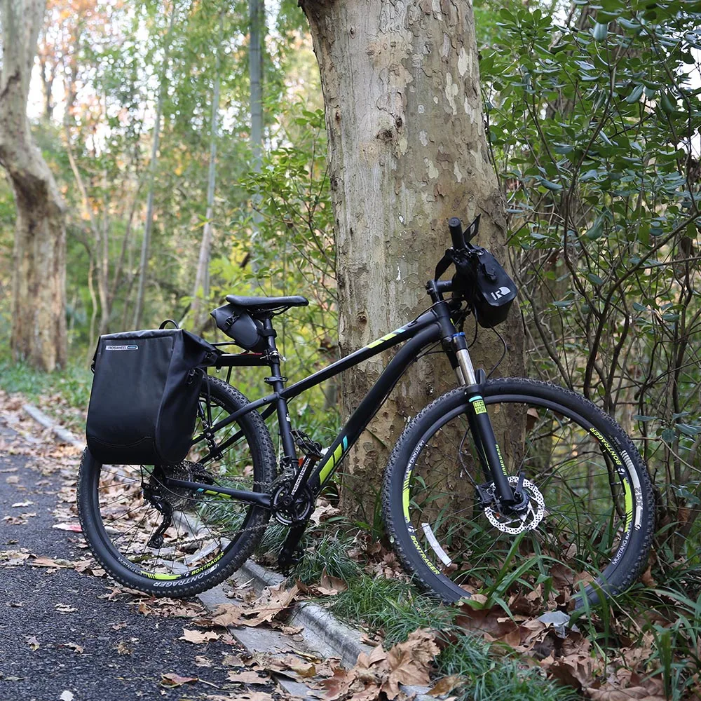 ROSWHEEL сзади стойки Сумка 20L большой Ёмкость велосипед Передняя труба сумка