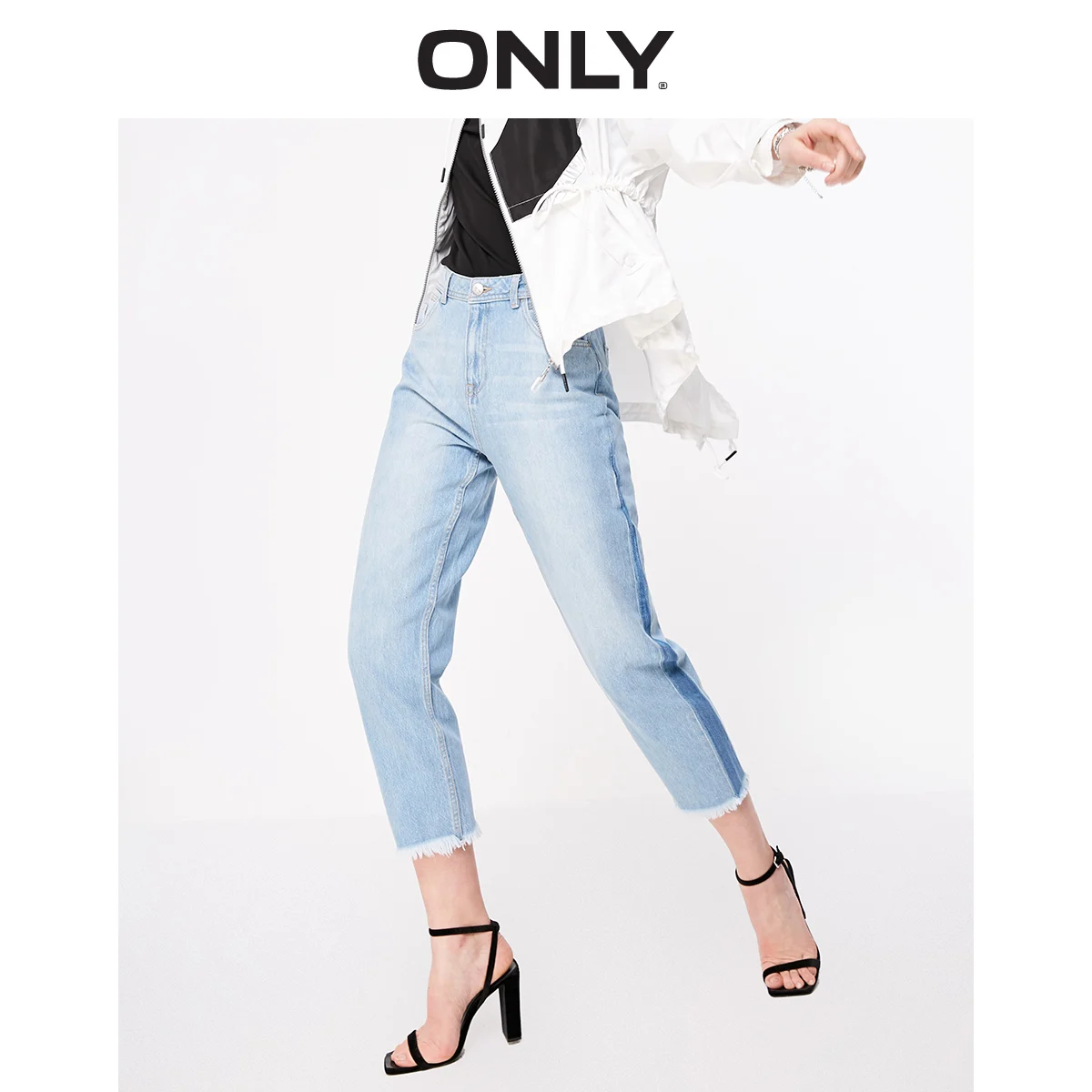 210Jeans Blue Только летние женские джинсы свободного кроя потертые в стиле BF прямые укороченные джинсы | 119149646 - Цвет: 210Jeans Blue