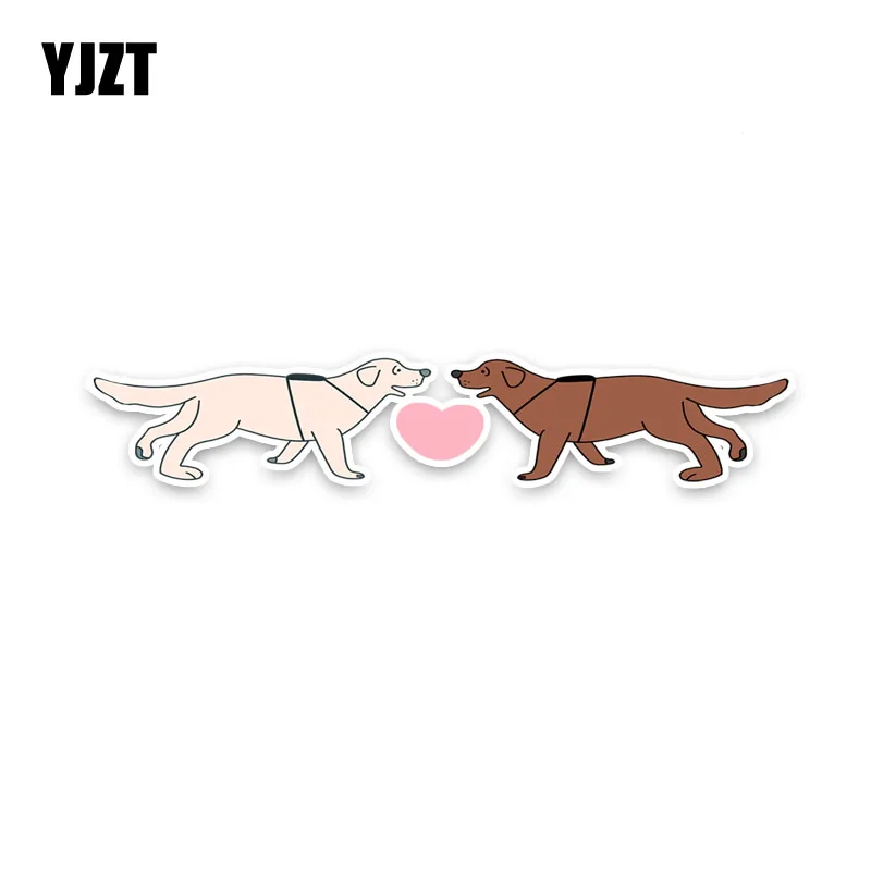 

Интересная ПВХ наклейка YJZT на автомобиль с изображением животных, собак и сердечек, 20 см * 3,6 см, 5-1891