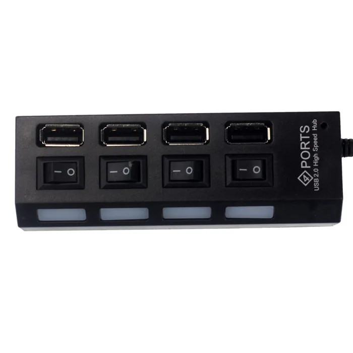 CARPRIE USB 2.0 4 Port Power On/Off Switch LED Hub for PC Laptop Notebook BK | Компьютеры и офис