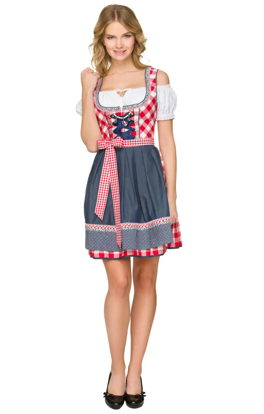 Dirndl немецкая австрийская Баварская одежда Октоберфест пивной костюм для девочек