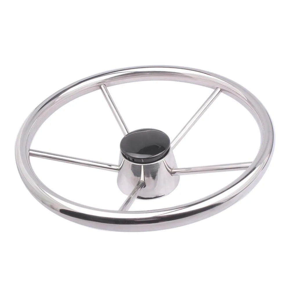 

Boat Steering Wheel Stainless Steel 5 Spoke 13-1/2'' For Marine Yacht